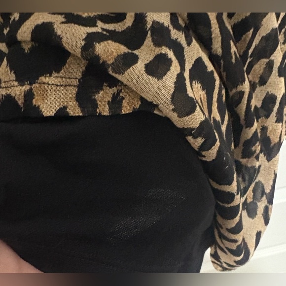 INC International Concepts Black Animal Print Top Size XL - Picture 3 of 6